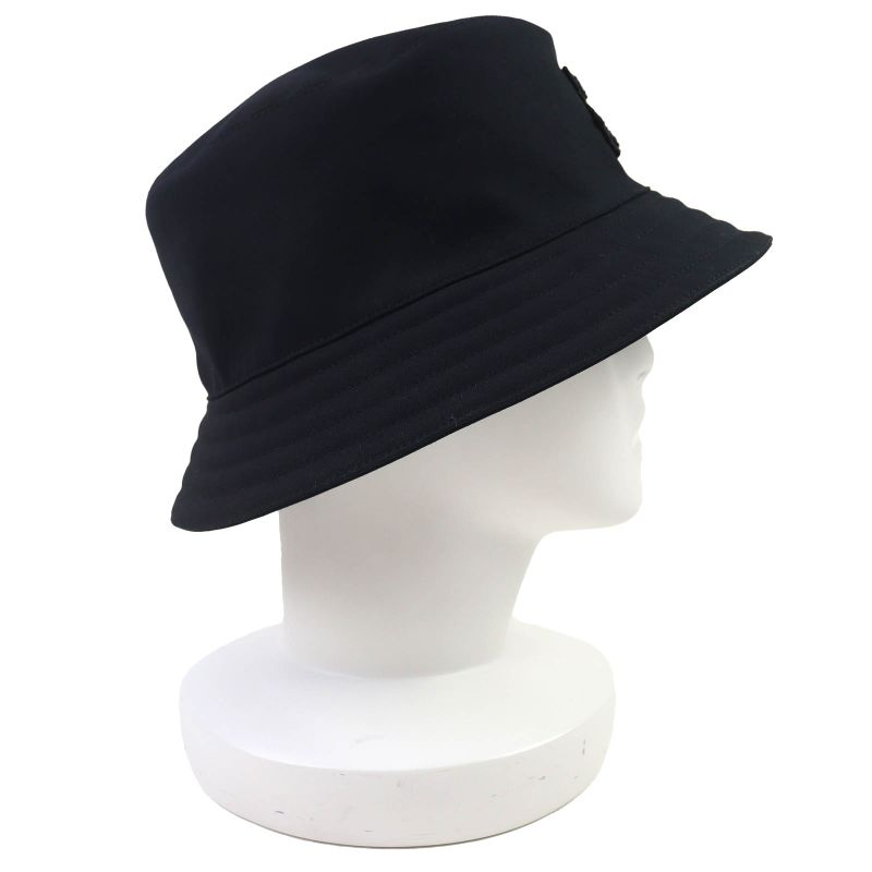 Hermes Harper H Cellier 100% Cotton Bucket Hat Black 57 Hat With Box And