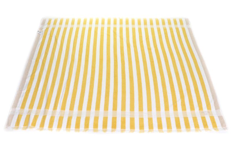Hermes Yachting Stripe GM 100% Cotton Banana/sable Large Beach Towel With