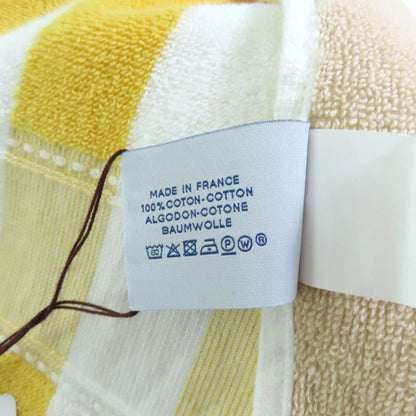 Hermes Yachting Stripe GM 100% Cotton Banana/sable Large Beach Towel With