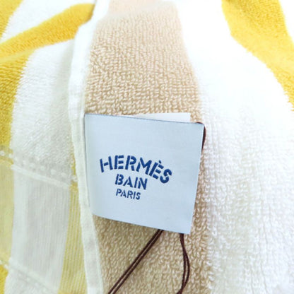 Hermes Yachting Stripe GM 100% Cotton Banana/sable Large Beach Towel With