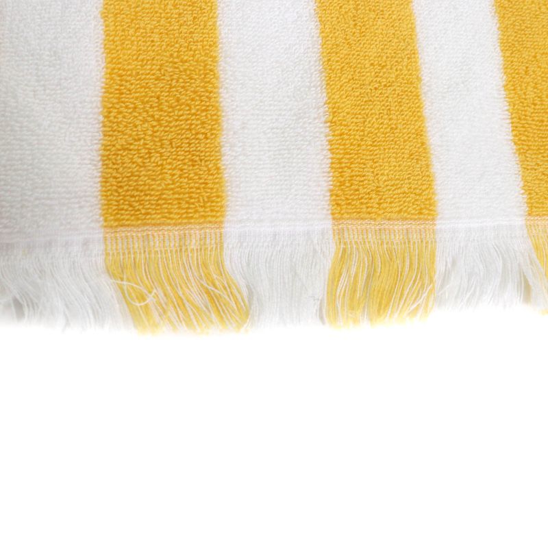 Hermes Yachting Stripe GM 100% Cotton Banana/sable Large Beach Towel With