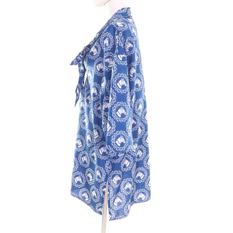 Gucci 23SS 748392 100% Cotton Muslin With Bar Ties Horse Print Crotch Sleeve