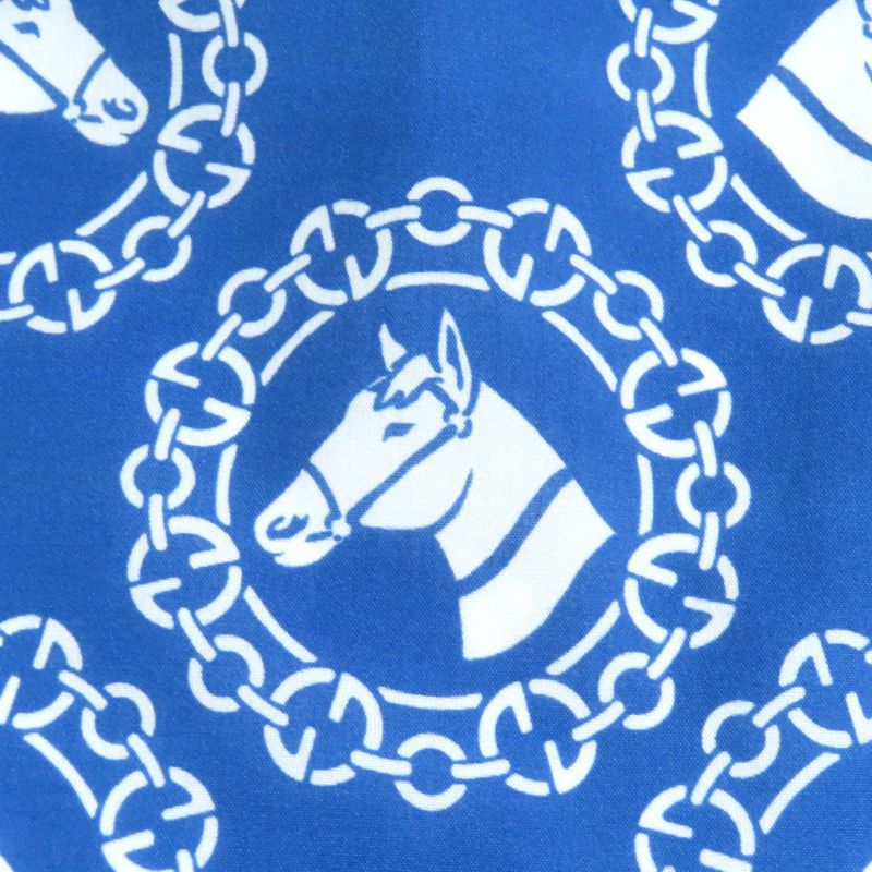 Gucci 23SS 748392 100% Cotton Muslin With Bar Ties Horse Print Crotch Sleeve