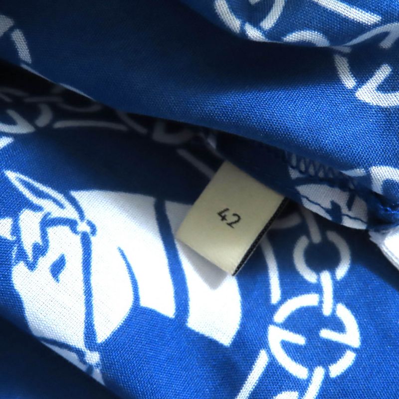 Gucci 23SS 748392 100% Cotton Muslin With Bar Ties Horse Print Crotch Sleeve