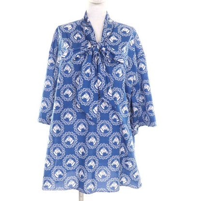 Gucci 23SS 748392 100% Cotton Muslin With Bar Ties Horse Print Crotch Sleeve