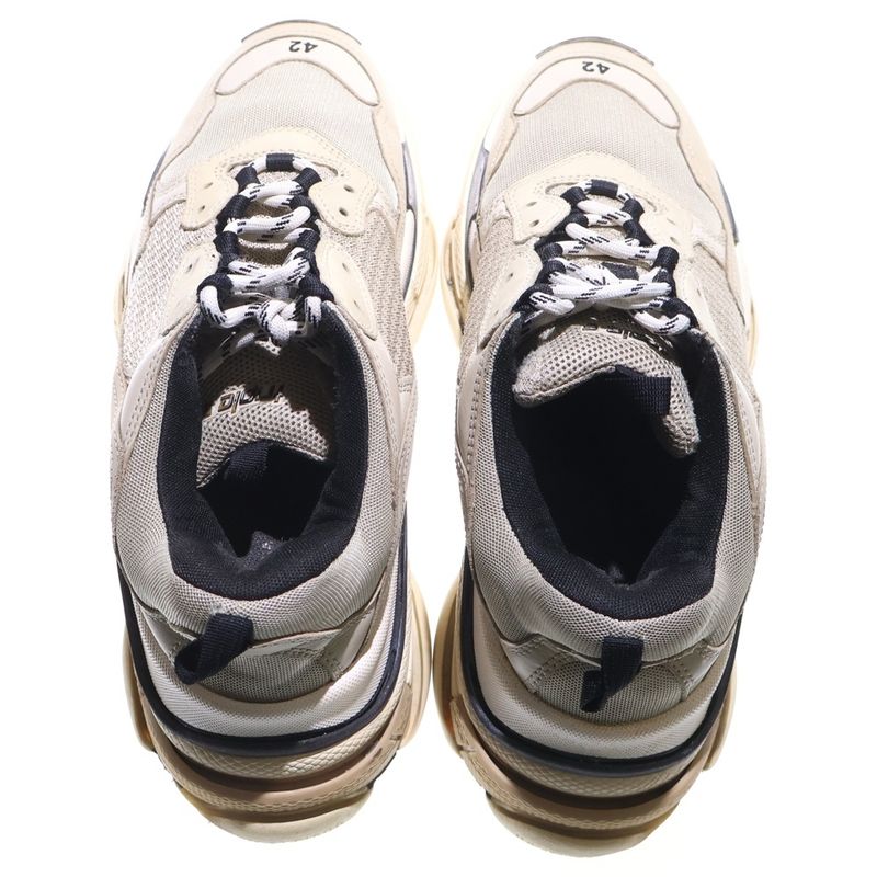 Balenciaga Triple S Triple S Dads Low Cut Sneakers Beige 536737