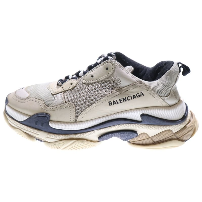 Balenciaga Triple S Triple S Dads Low Cut Sneakers Beige 536737