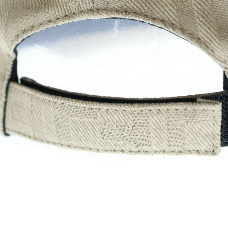 Fendi Zucca Pattern Cotton Cap Beige Fxq964 AN9U