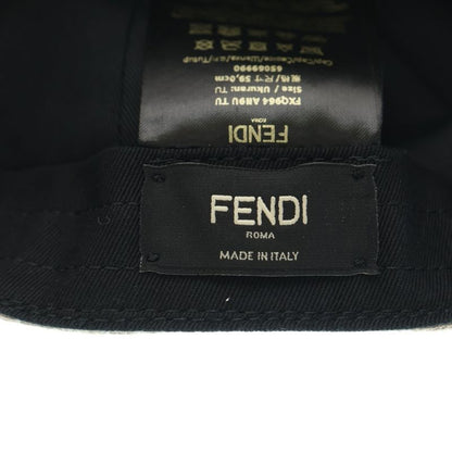 Fendi Zucca Pattern Cotton Cap Beige Fxq964 AN9U