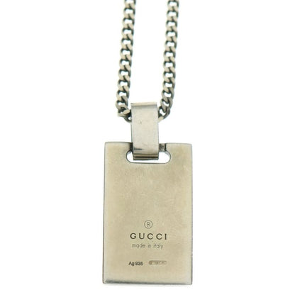 Gucci Diamante Motif Pendant Necklace Silver 310481