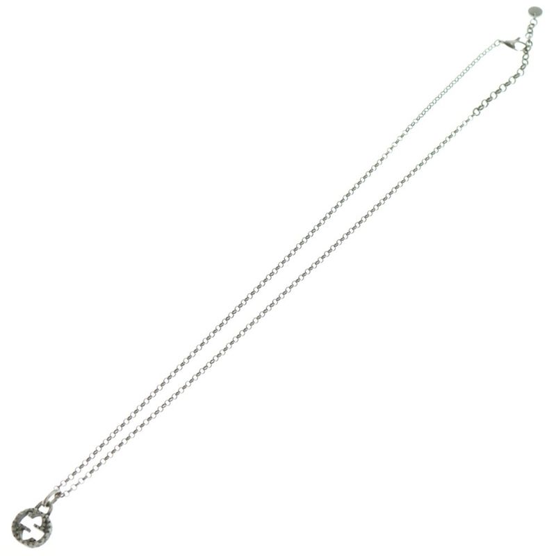 Gucci Interlocking G Arabesque Necklace Silver