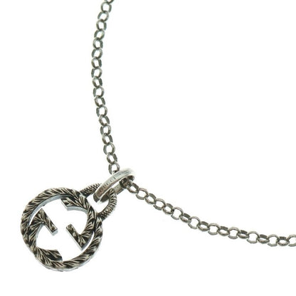 Gucci Interlocking G Arabesque Necklace Silver