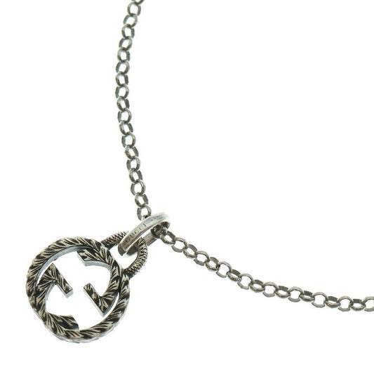 Gucci Interlocking G Arabesque Necklace Silver