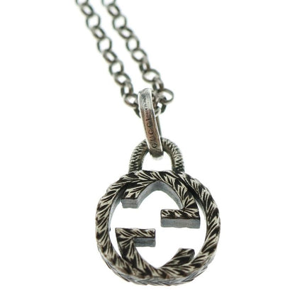 Gucci Interlocking G Arabesque Necklace Silver