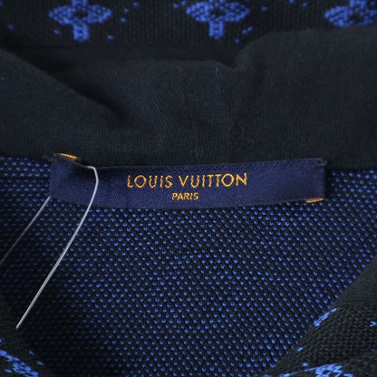 Louis Vuitton 23SS Monogram Pattern Zip-up Sweatshirt Hoodie Black/blue Rm2319