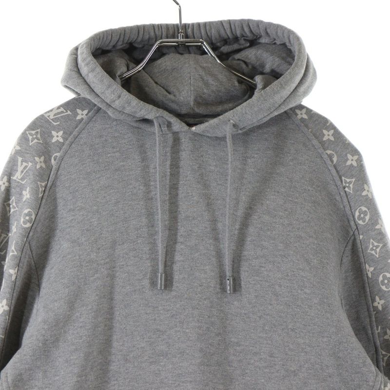 Louis Vuitton 22AW Monogram Circle Cut Pullover Sweatshirt Hoodie Grey Rm222q
