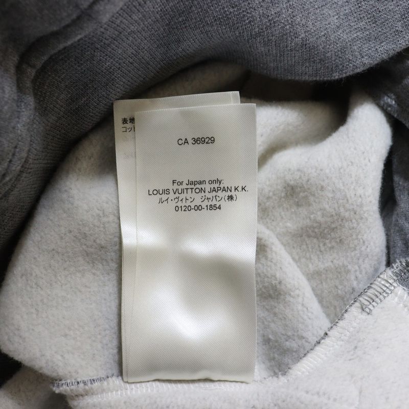 Louis Vuitton 22AW Monogram Circle Cut Pullover Sweatshirt Hoodie Grey Rm222q