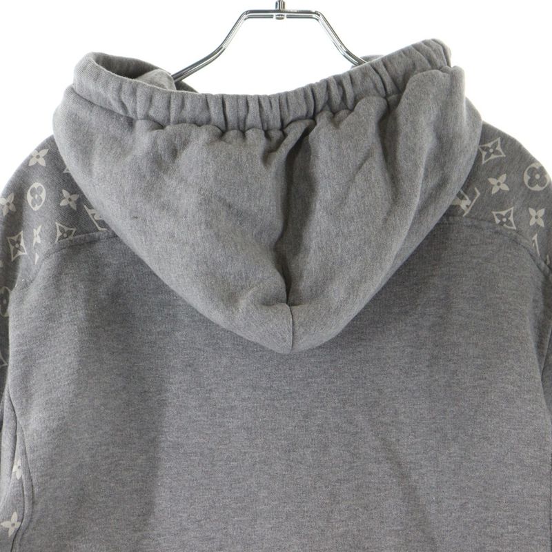 Louis Vuitton 22AW Monogram Circle Cut Pullover Sweatshirt Hoodie Grey Rm222q