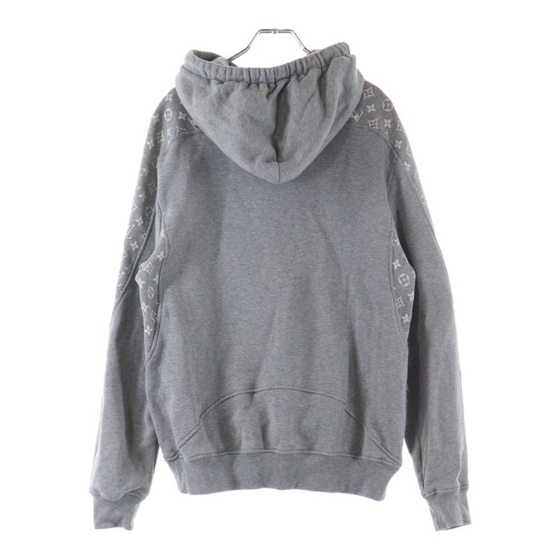 Louis Vuitton 22AW Monogram Circle Cut Pullover Sweatshirt Hoodie Grey Rm222q
