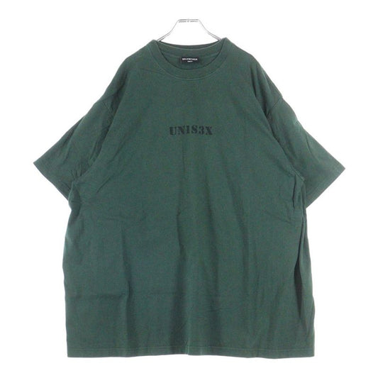 Balenciaga 20SS Unisex Print Tee Front Print Layered Short-sleeved T-shirt Cut