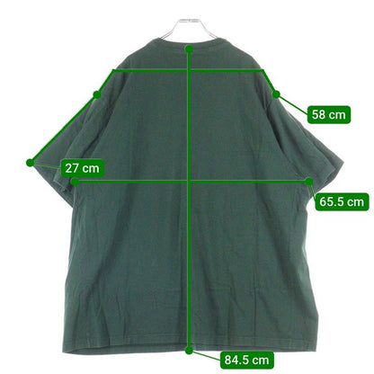 Balenciaga 20SS Unisex Print Tee Front Print Layered Short-sleeved T-shirt Cut