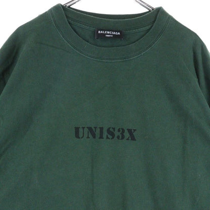 Balenciaga 20SS Unisex Print Tee Front Print Layered Short-sleeved T-shirt Cut