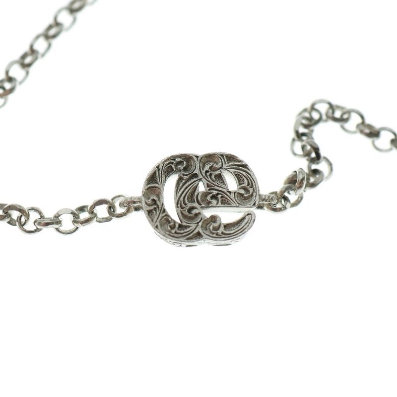 Gucci GG Marmont Double G Chain Bracelet Silver Ag925 770756