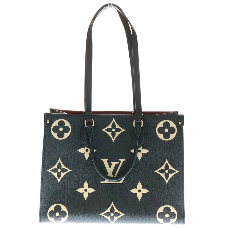 Louis Vuitton Monogram Empreinte On-the-go MM Handbag Tote Leather Black And