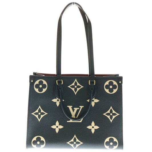 Louis Vuitton Monogram Empreinte On-the-go MM Handbag Tote Leather Black And