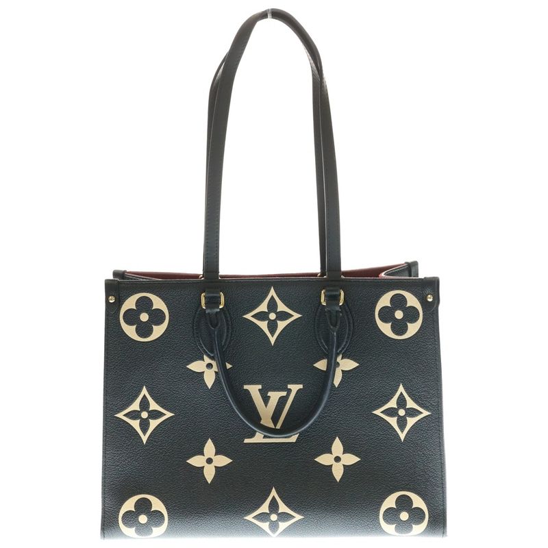 Louis Vuitton Monogram Empreinte On-the-go MM Handbag Tote Leather Black And