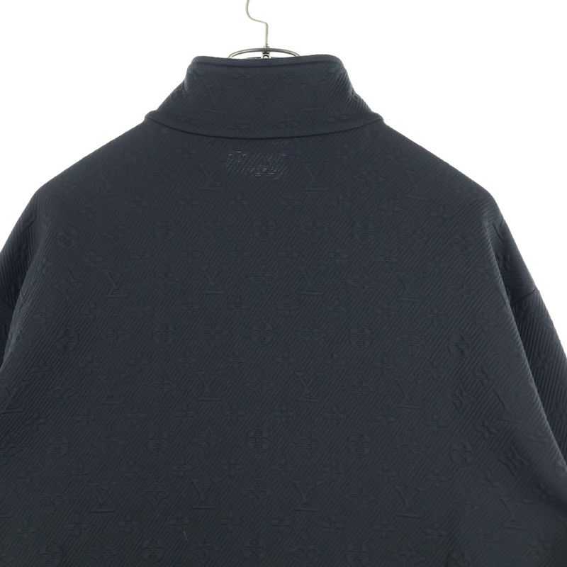 Louis Vuitton 21AW Monogram Jacquard Embossed Zip-up Track Jacket Black Rm212q