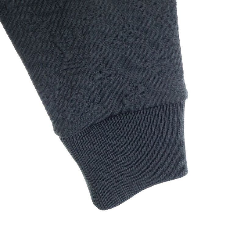 Louis Vuitton 21AW Monogram Jacquard Embossed Zip-up Track Jacket Black Rm212q