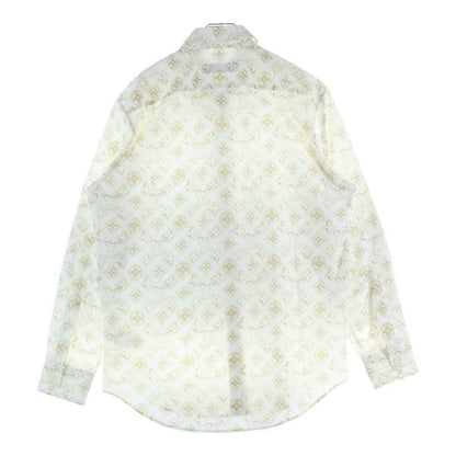 Louis Vuitton 23AW Monogram Sand Pattern Print Long Sleeve Shirt White/beige