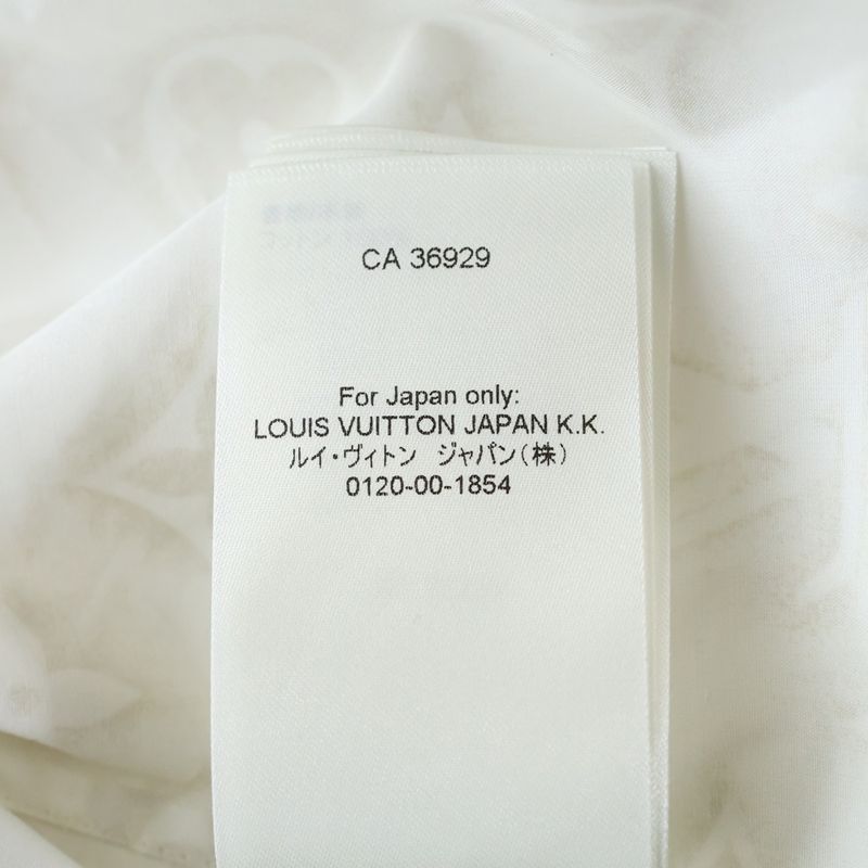 Louis Vuitton 23AW Monogram Sand Pattern Print Long Sleeve Shirt White/beige