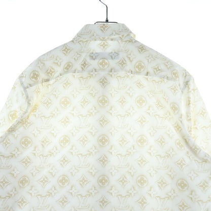 Louis Vuitton 23AW Monogram Sand Pattern Print Long Sleeve Shirt White/beige