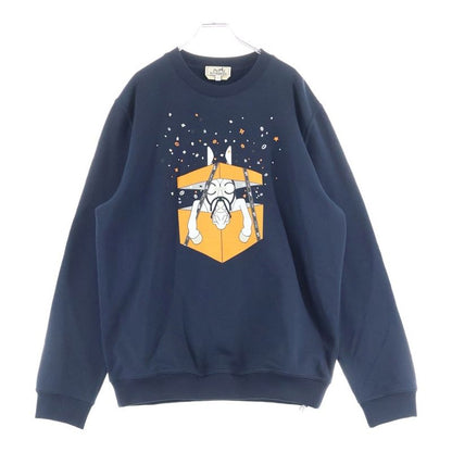 Hermes 24SS Boite Surprise Boite Surprise Horse H Logo Print Crew Neck Pullover