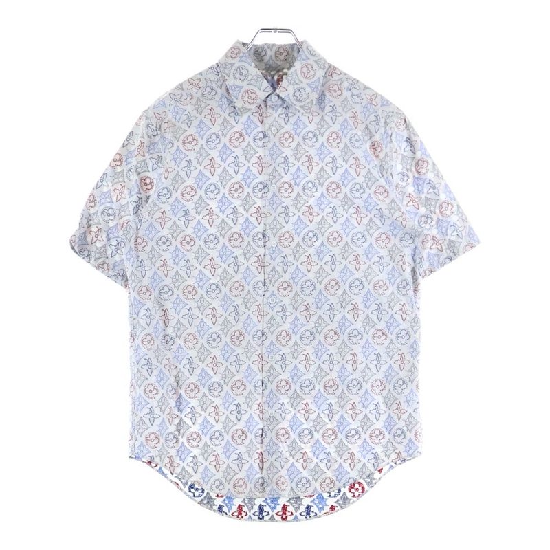 Louis Vuitton 21AW Monogram Signature Jacquard Pattern Short-sleeved Shirt