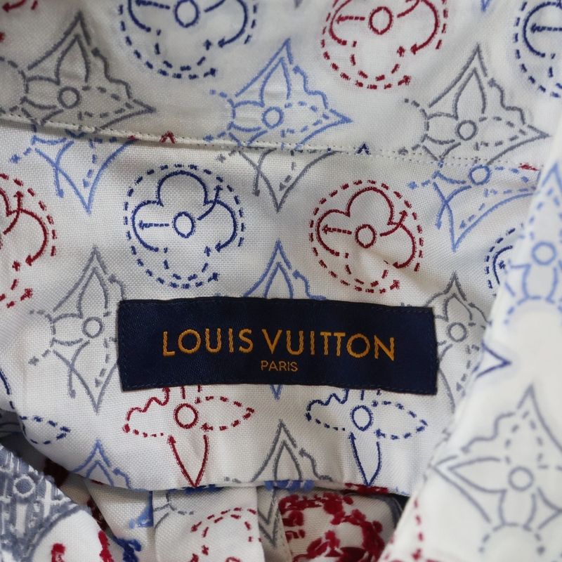 Louis Vuitton 21AW Monogram Signature Jacquard Pattern Short-sleeved Shirt