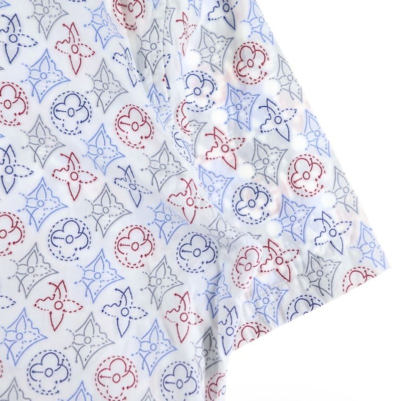 Louis Vuitton 21AW Monogram Signature Jacquard Pattern Short-sleeved Shirt