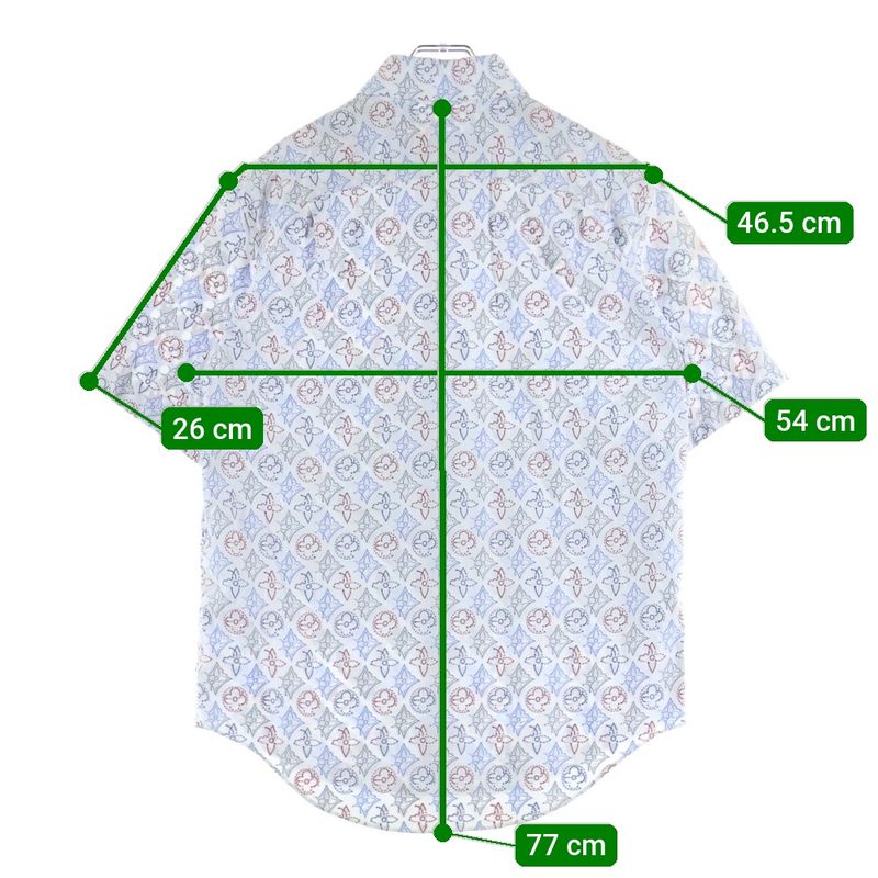 Louis Vuitton 21AW Monogram Signature Jacquard Pattern Short-sleeved Shirt