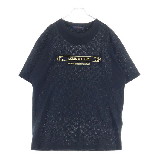 Louis Vuitton 25AW Embellished Damier Piqué Logo Embroidery Crew Neck Short