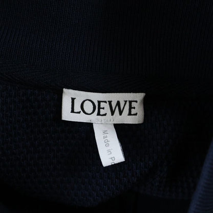Loewe Anagram Logo Embroidered Deer High Neck Stand Collar Long Sleeve Polo