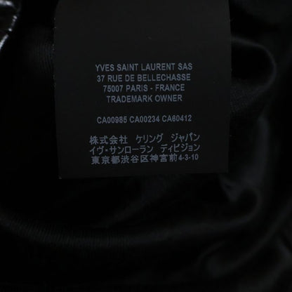 Saint Laurent Paris 20SS Opera Wash Leather Zip-up Trucker Jacket Black 611050