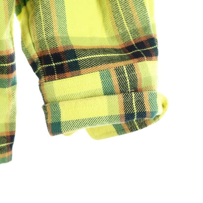 Loewe 21AW Check Oversized Shirts Oversized Flannel Cotton Zip-up Long Sleeve