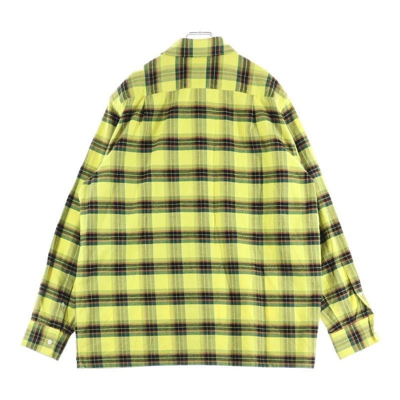Loewe 21AW Check Oversized Shirts Oversized Flannel Cotton Zip-up Long Sleeve