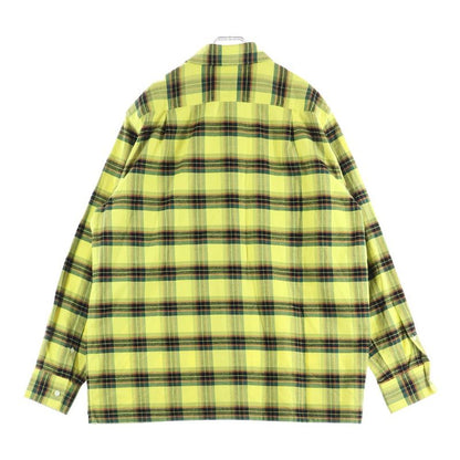 Loewe 21AW Check Oversized Shirts Oversized Flannel Cotton Zip-up Long Sleeve