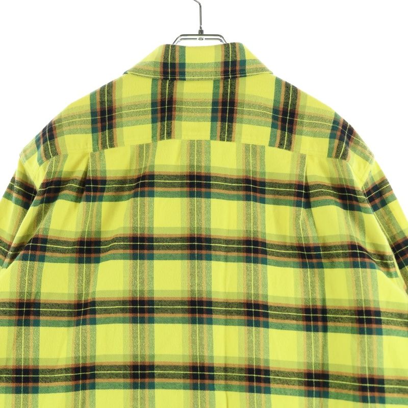 Loewe 21AW Check Oversized Shirts Oversized Flannel Cotton Zip-up Long Sleeve
