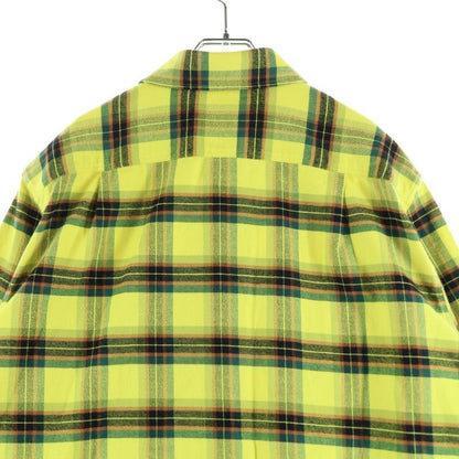 Loewe 21AW Check Oversized Shirts Oversized Flannel Cotton Zip-up Long Sleeve
