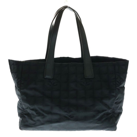 Chanel New Travel Line Tote MM Tote Handbag Black Nylon Gold Hardware