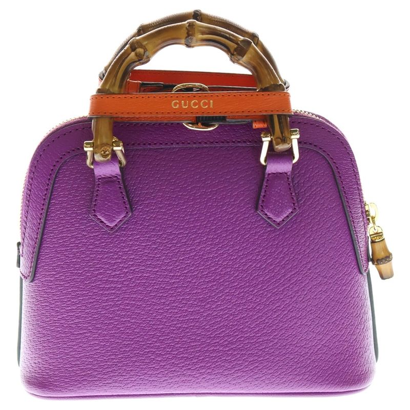 Gucci Bamboo Diana Mini 2WAY Bag Handbag Mini Bag Shoulder Bag Purple And